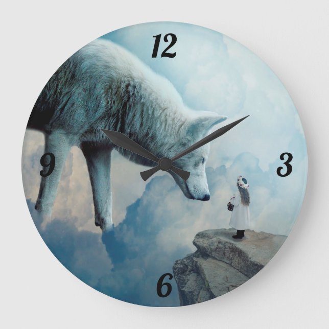 White Wolf Large Clock (Front)