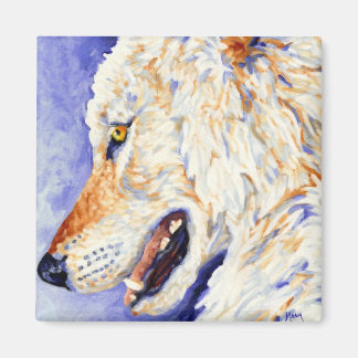 White Wolf Magnet