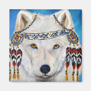 White Wolf Magnet
