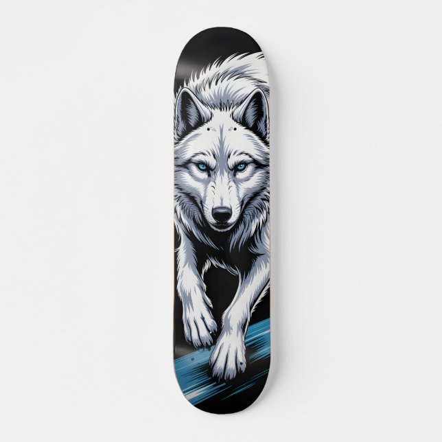 White wolf  Skateboard  (Front)