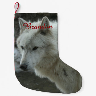 White Wolf Small Christmas Stocking