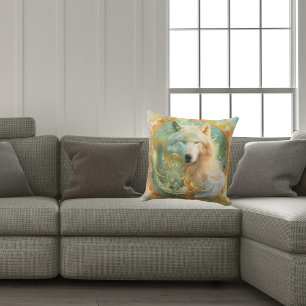 White wolf spirit cushion