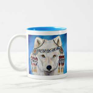 White Wolf Two-Tone Coffee Mug