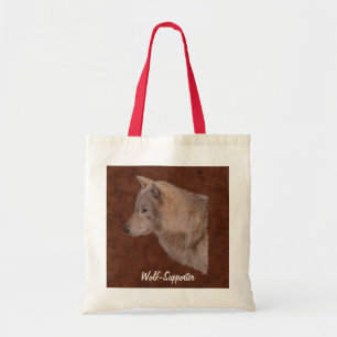 White Wolf Wildlife Portrait Gift Tote Bag