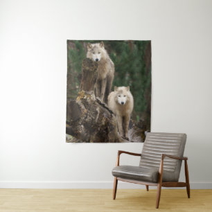 White Wolves' Realm Tapestry