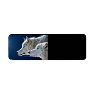 White Wolves Return Address Label