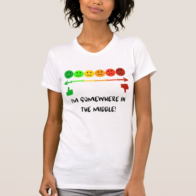 White Woman T-Shirt - Moods  (Front)