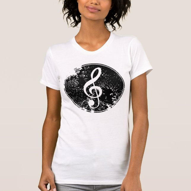 White Women T-Shirt - Musical sign (Front)