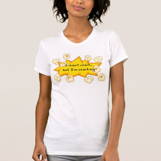 White Women T-Shirt with popcorn 🍿