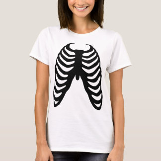 White women's t-shirt with chest print