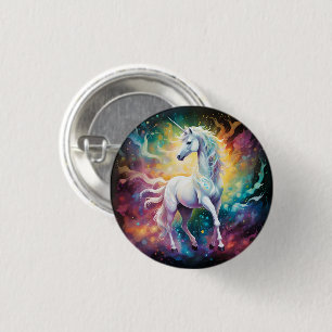 White Wonder: The Spectral White Unicorn 3 Cm Round Badge