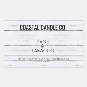 White Wood Coastal Theme Distressed Stickers
