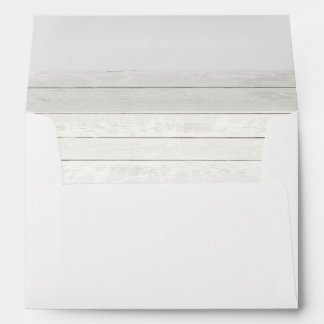 White Wood Lined Country Envelope