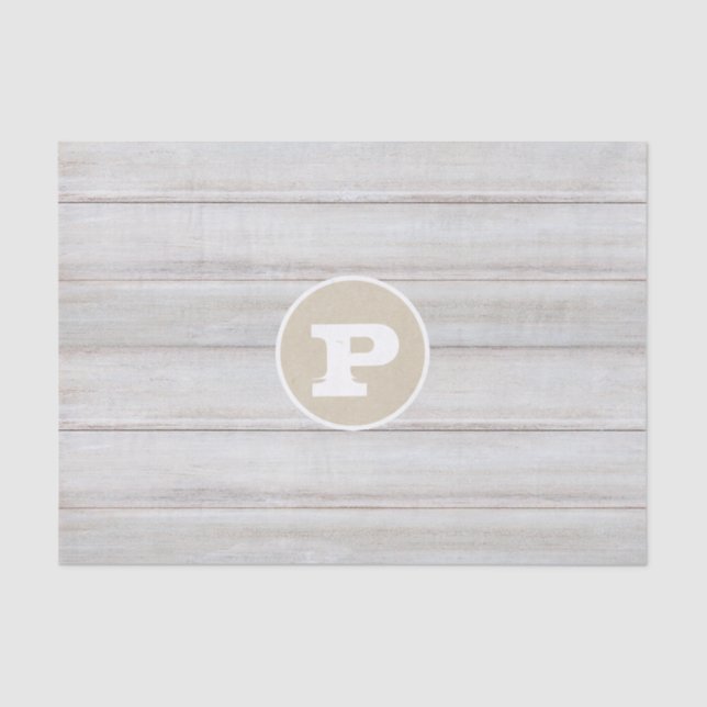 White Wood Shabby Chic Farmhouse Rustic Party Tissue Paper (Front)