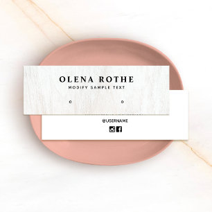 White Wood Stud  Earring Jewellery Display   Calling Card