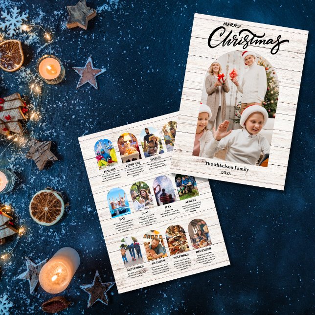 White Wood Year in Review Multi Photo Collage Announcement (Creator Uploaded)