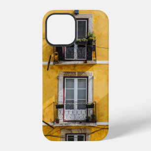 WHITE WOODEN WINDOW PANELS AND YELLOW PAINTED WALL iPhone 12 CASE