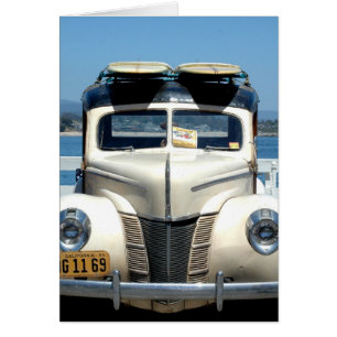 White woody with surfboards