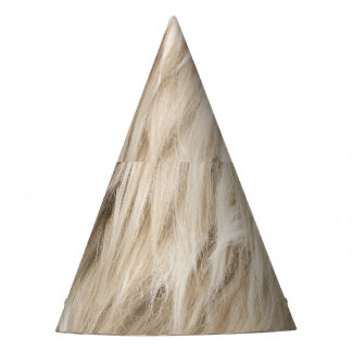 White Wool Fluffy Texture Background Party Hat