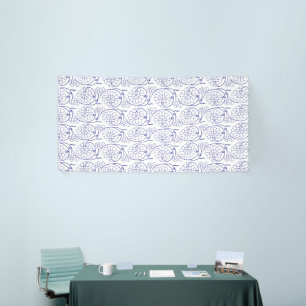 White wrapping paper with a subtle, repeating patt banner