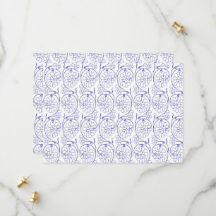White wrapping paper with a subtle, repeating patt save the date
