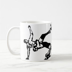 White Wrestling Coffee Mug