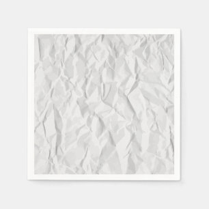 White wrinkled paper texture napkin