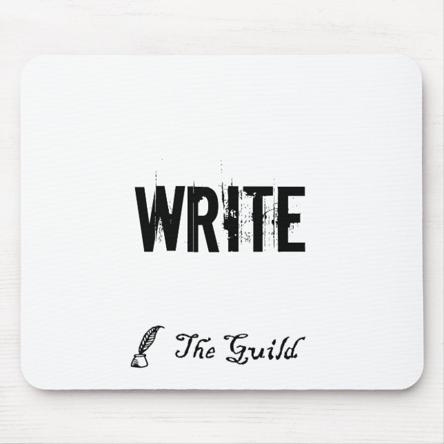 White WRITE Mousepad (Front)