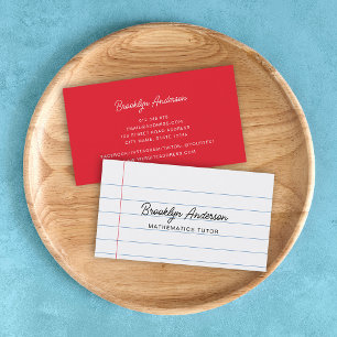 White Writing Pad Style Business Card