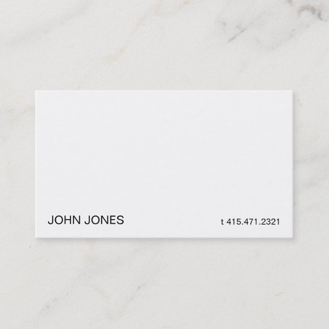 White XX Business Card (Front)