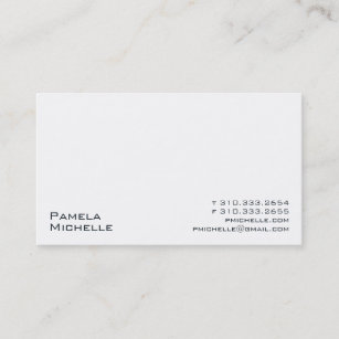 White XXIII Business Card