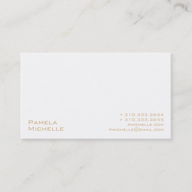 White XXMi Business Card (Front)
