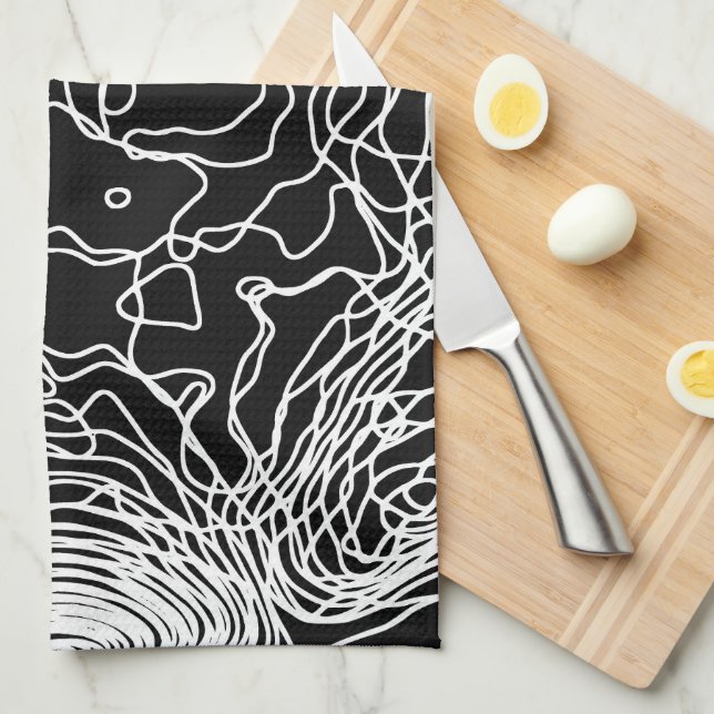 White Yarn Kitchen Towels (Quarter Fold)