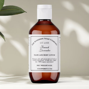 White Year Established Cosmetics Bottle Label