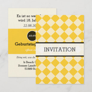 White, Yellow, black Invitation