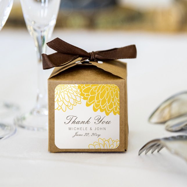 White Yellow Chrysanthemum Thank You Stickers (Creator Uploaded)