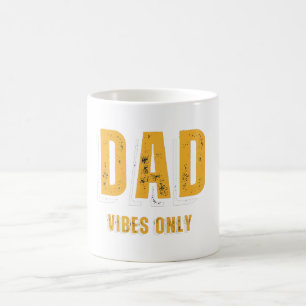 White Yellow Dad Vibes Only Mug