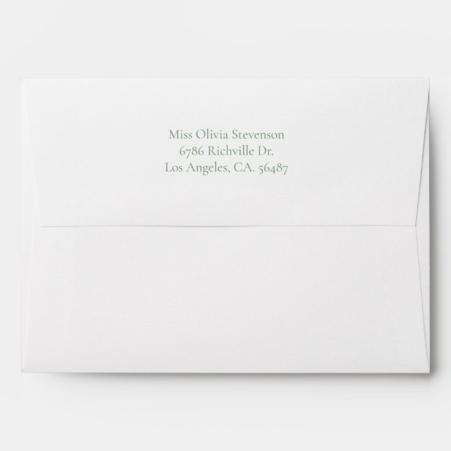 White & Yellow Daffodil Watercolor Wedding Envelope (Back (Top Flap))
