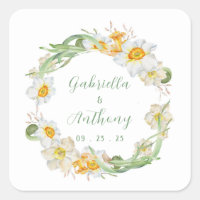 White & Yellow Daffodil Wedding