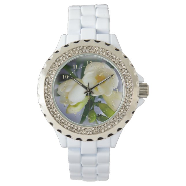 white yellow freesia watch (Front)