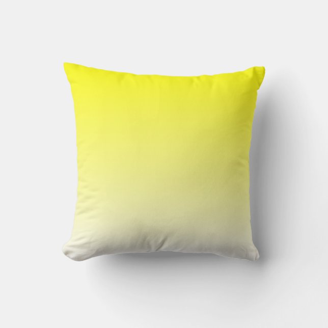 White Yellow Ombre Cushion (Front)