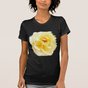 White Yellow Rose Soft Light Colours T-Shirt