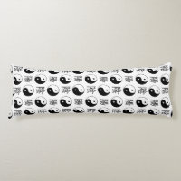 White Yinyang Symbol Chinese Pattern