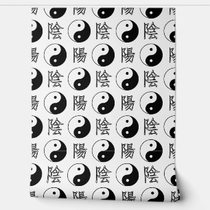 White Yinyang Symbol Chinese Pattern Wall Decor
