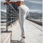 White Yoga Leggings with Kamala Harris print<br><div class="desc">White yoga leggings with blue Kamala Harris print.</div>