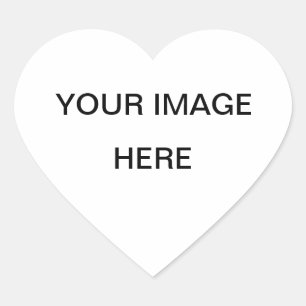 White Your Image Here Heart Sticker