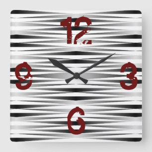 White Zebra Designed Clock