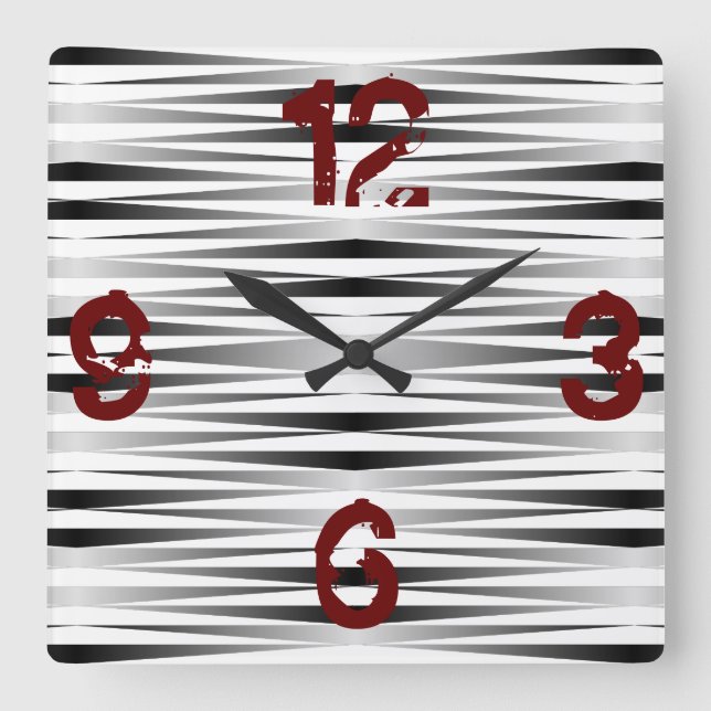 White Zebra Designed Clock (Front)