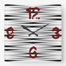 White Zebra Designed Clock
