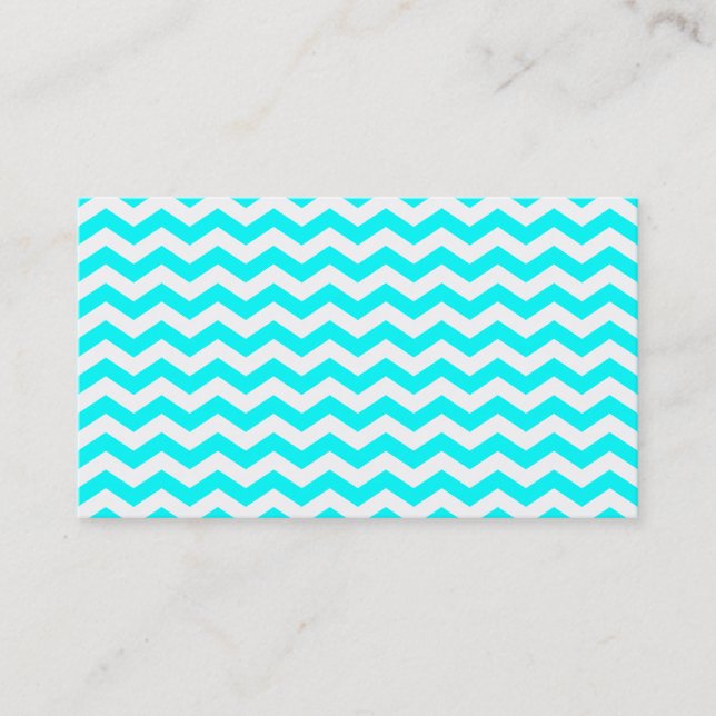 White Zig Zags Business Card (Front)